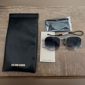 Golden Goose Aviator Sunglasses with Black Case